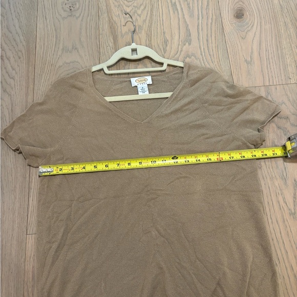 Talbots Caramel V-Neck Short Sleeve Top X - Picture 9 of 10